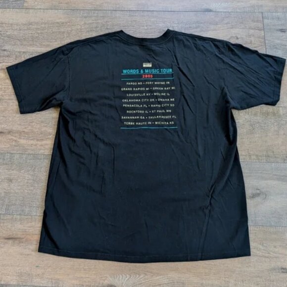 Mellencamp‎ Vintage 2005 Shirt XL Black Words & Music Tour Concert Band Tee - Picture 2 of 5